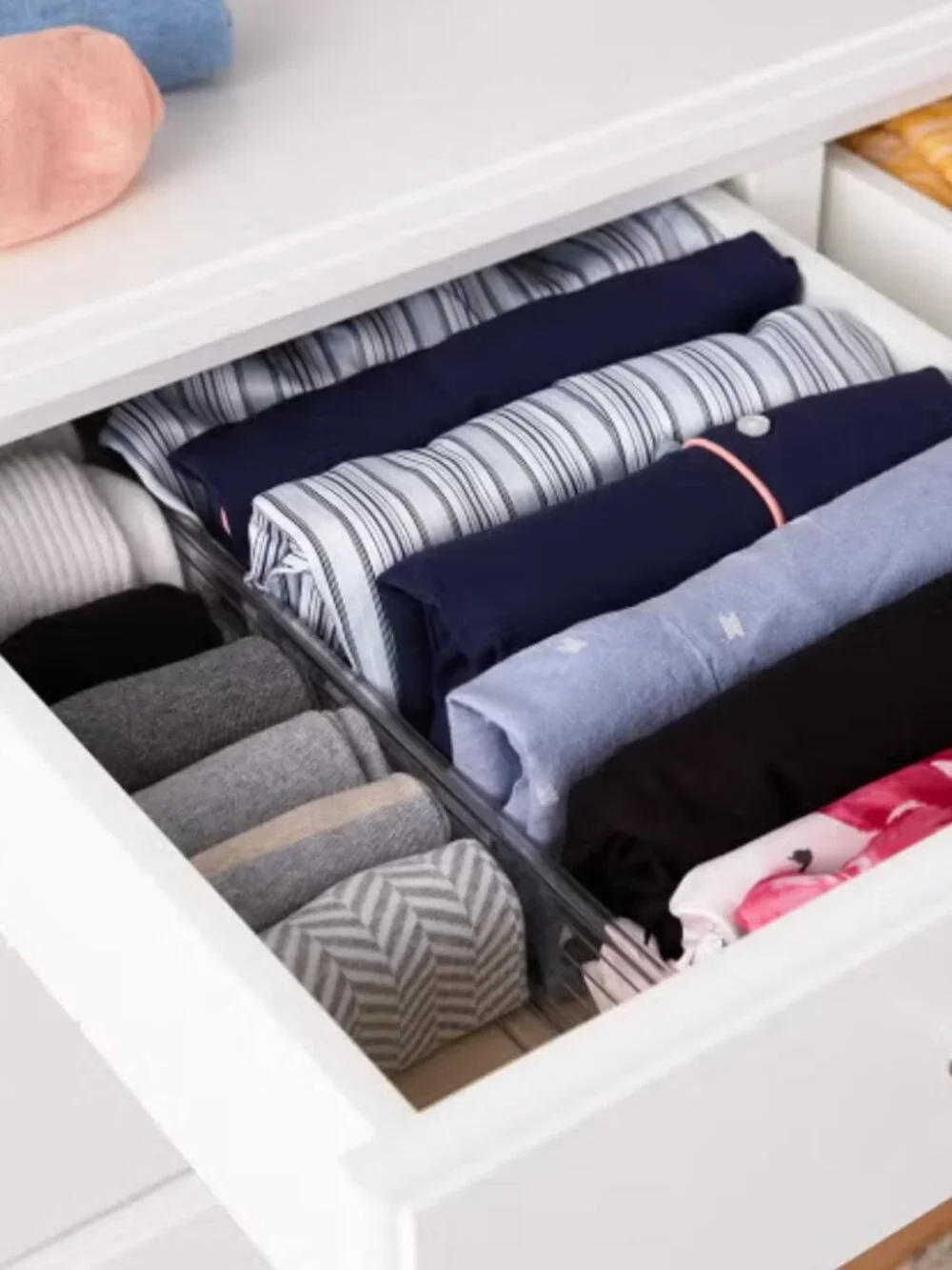 iDesign Linus Clear Expandable Drawer Dividers - 12 - Picture 1 of 3